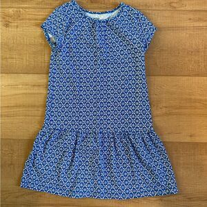 Little girl carters 10 blue floral dress short sleeve
